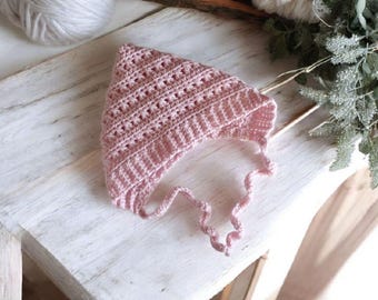 Handknit Baby Pixie Bonnet: Sombrero de invierno para recién nacidos
