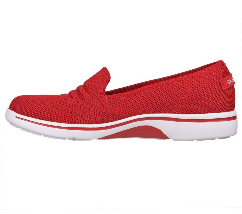 Skechers Shoe Red Walk Arch Fit Women Slipon Athletic Comfort Etsy