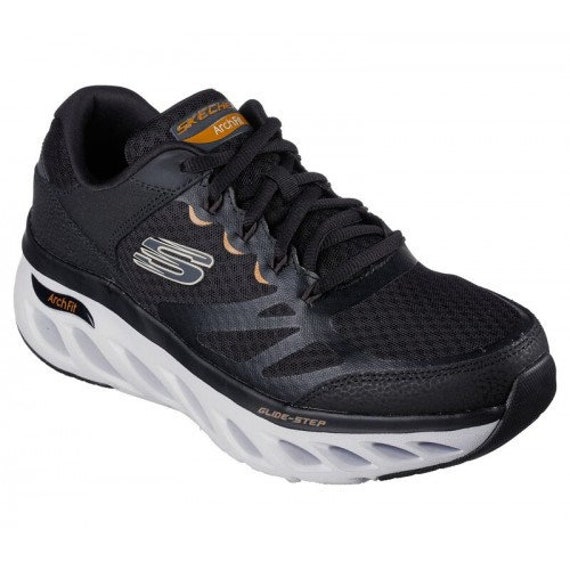 Skechers Arch Fit Glide Step Shoes Men s Black Mesh Sporty Comfort Casual 232320