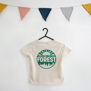 I belong to the Forest Personalised organic Kids T-shirt image 3