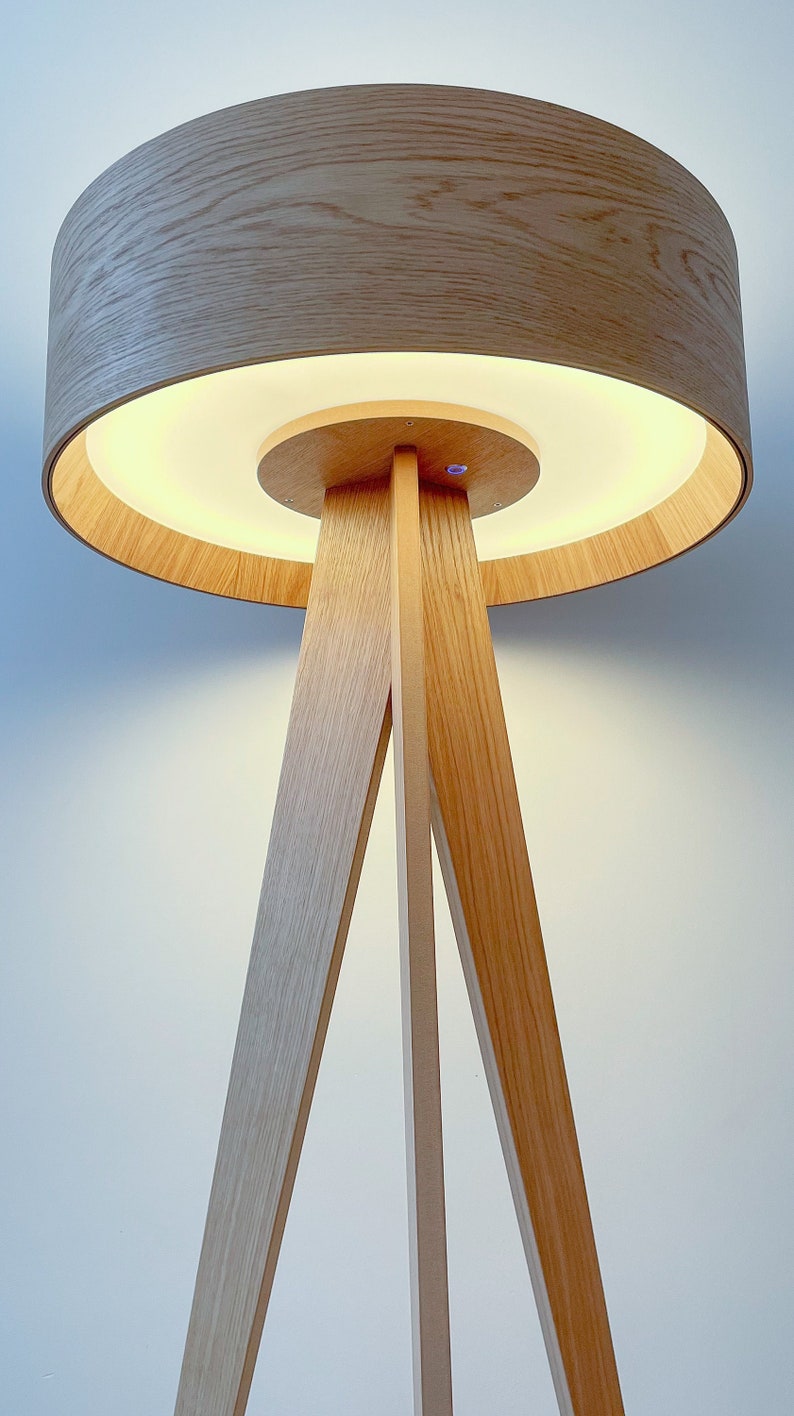Wooden Veneer Standing Lamp - Etsy