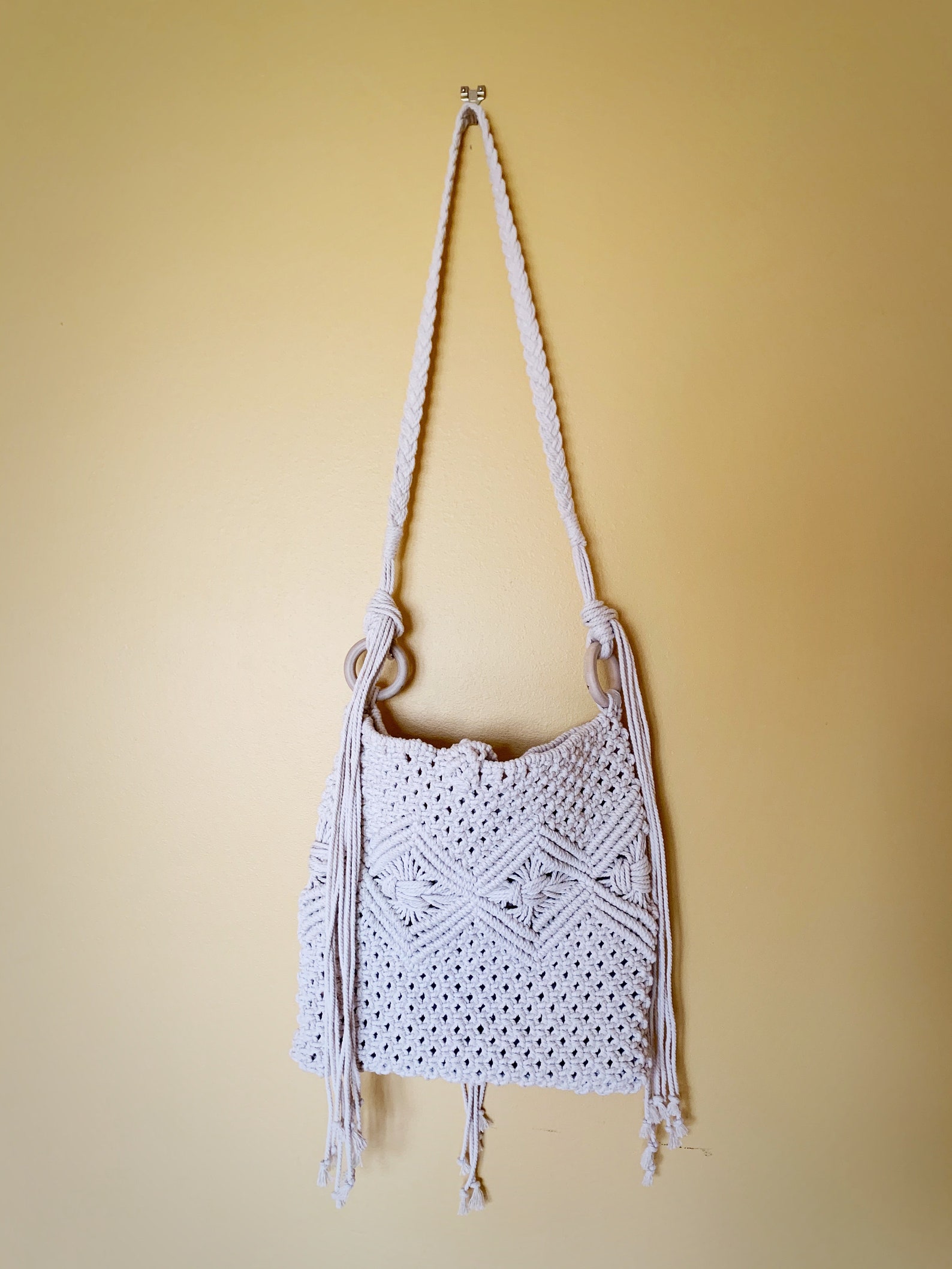 Handmade Macrame Shoulder Bag Macrame Bag Crossbody Bag Etsy