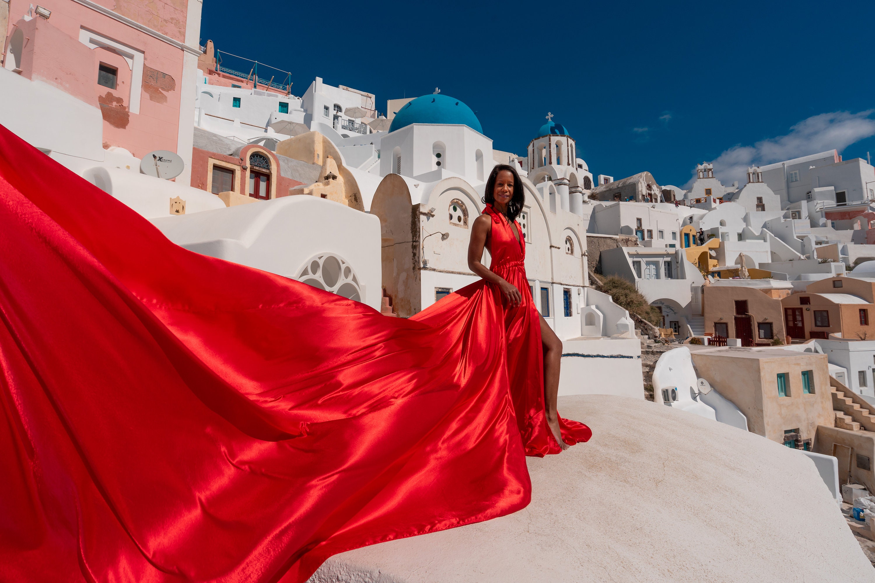 READY Santorini Flying Dress Flowy dress Dress For Photo Etsy
