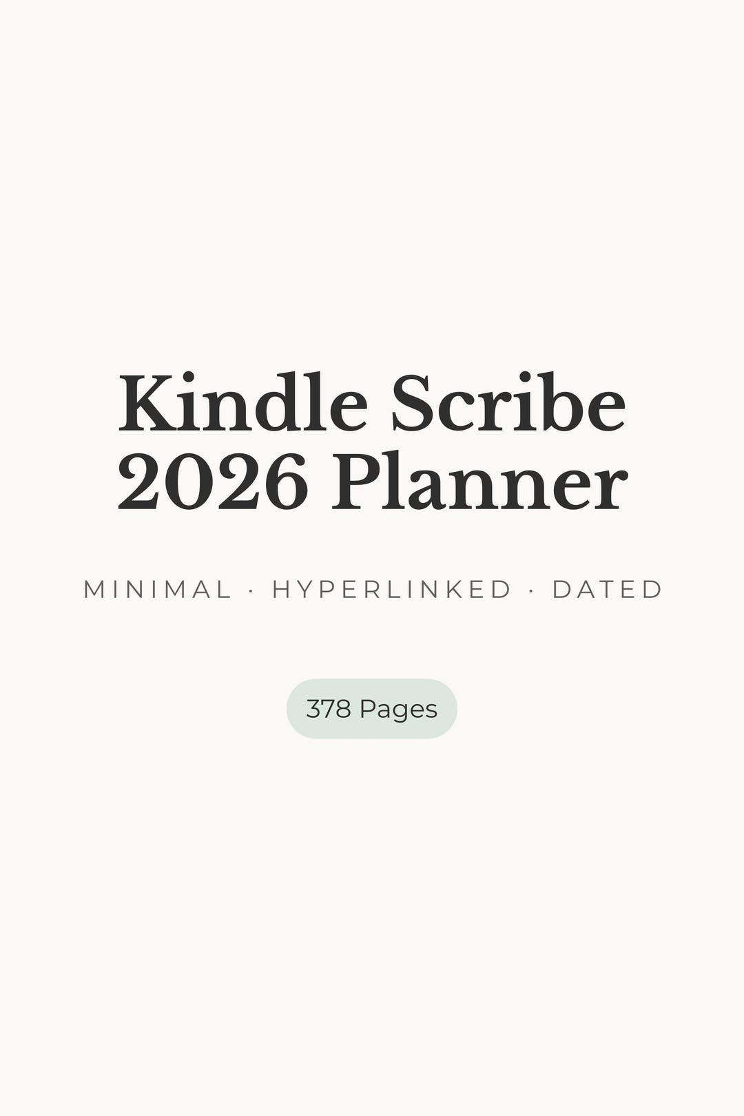 Kindle Scribe 2026 Digital PDF | Dated Daily Pages | Monthly Overview ...