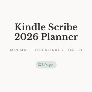 Kindle Scribe 2026 Digital PDF | Dated Daily Pages | Monthly Overview | Hyperlinked eInk