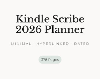 Kindle Scribe 2026 Digital PDF | Dated Daily Pages | Monthly Overview | Hyperlinked eInk