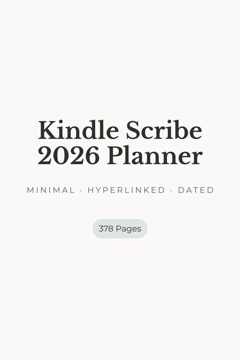 Kindle Scribe 2026 Digital PDF | Dated Daily Pages | Monthly Overview ...