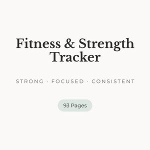 Fitness & Stärke Tracker | Für Tablets, Kindle Scribe, Kobo Libra