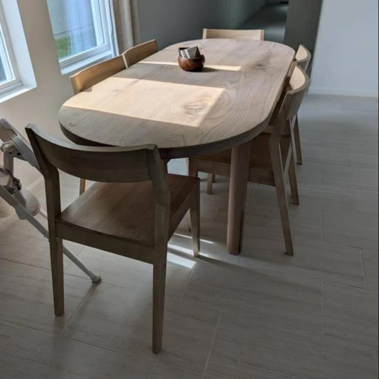 Solid Wood Oval Kitchen Table, Dining Table - Etsy