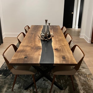 Custom Epoxy Dining Room Table | Epoxy Table | Custom Dine Table | Live Edge Desk | Epoxy Resin Kitchen Table