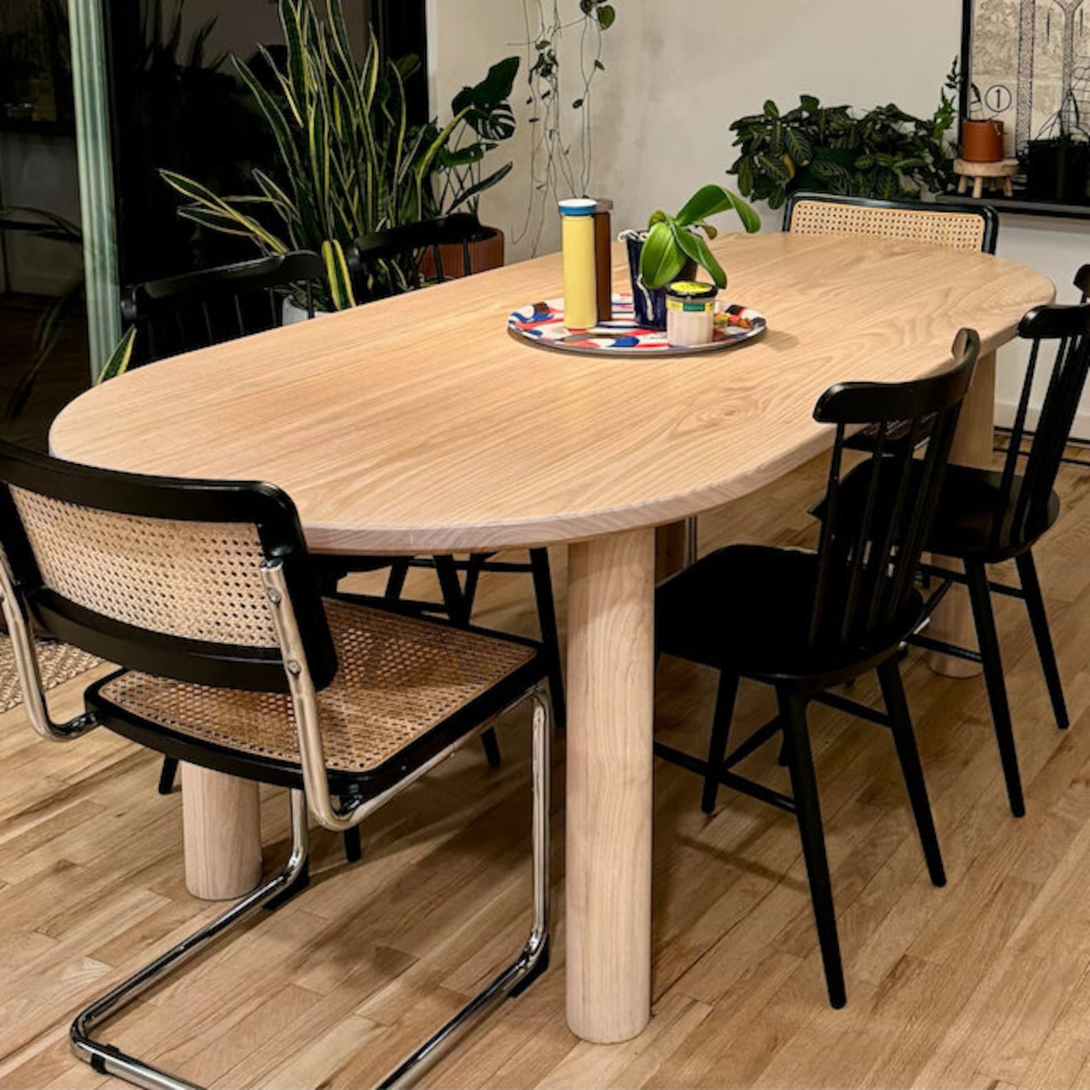 Solid Wood Oval Kitchen Table, Dining Table - Etsy