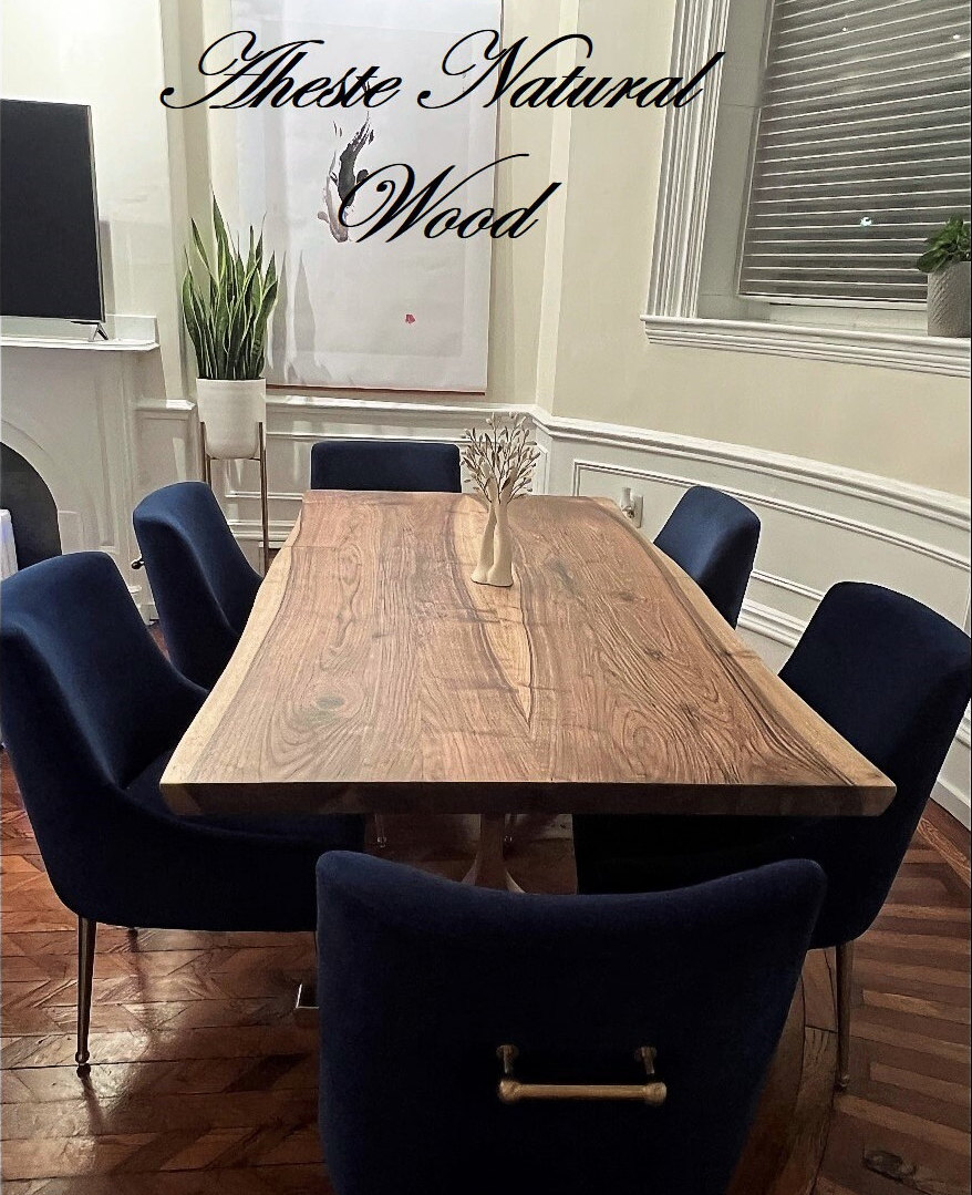 6pc LYNFIELD RECTANGULAR DINING TABLE + 4 PLAIN WOOD SEAT CHAIRS + 1 BENCH ESPRE