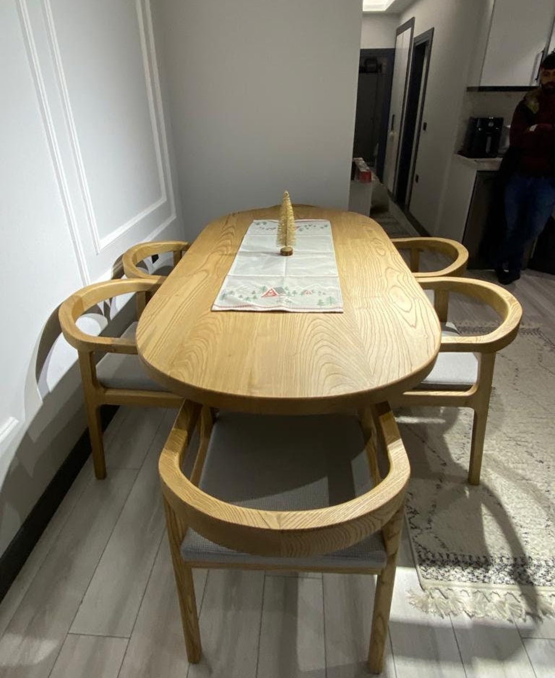 Oval Dining Table Solid Wood Dining Table Kitchen Table - Etsy