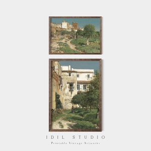 Rustic Spanish Summer Print Set of 2 | Vintage Spain Art | Spanish Landscape Architecture Wall Art PRINTABLE
