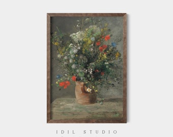 Vintage Floral Painting | Rustic Spring Nature Wall Art PRINTABLE | 110