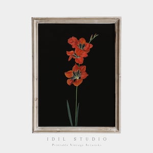 Dark Floral Painting | Vintage Botanical Still Life Wall Art PRINTABLE | 294