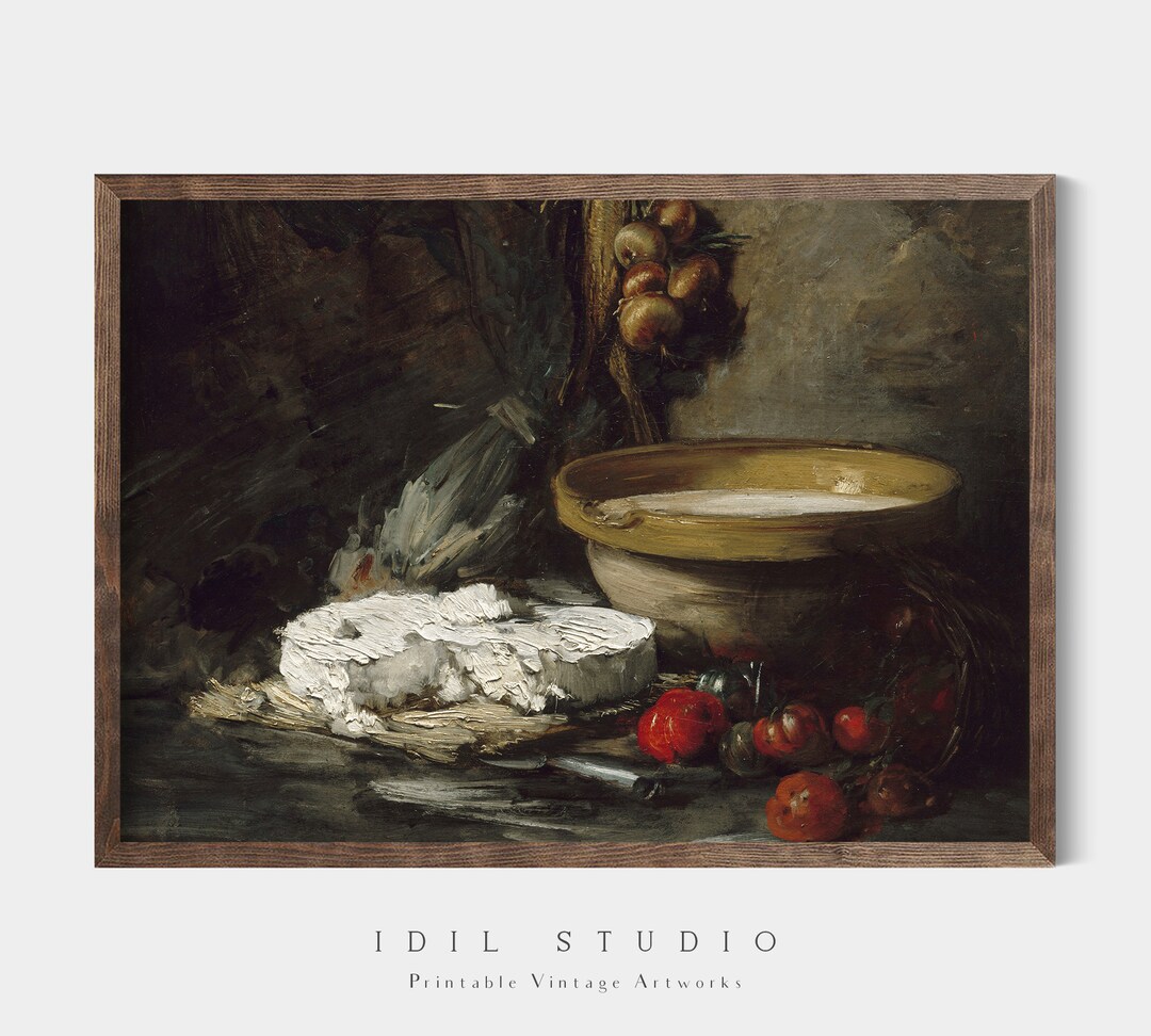 Vintage Still Life Painting | Rustic Kitchen Wall Art PRINTABLE | 137 ...