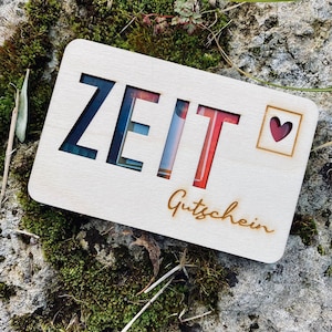 Geldgeschenk, Zeit statt Zeug, Holzkarte, Geldgeschenk Weihnachten, Geschenkkarte Holz, personalisiertes individuelles Geschenk,Postkarte