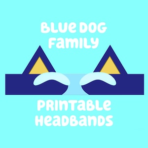 Paquete de diademas para la familia de perros Blue Heeler: puedes imprimirlas en casa