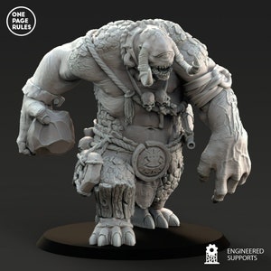 Beast man army. Cyclops. D&D, RPG, Pathfinder, Resin Miniature, Figurine