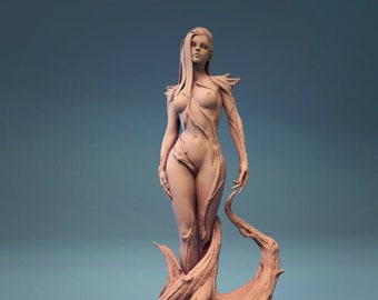 Dryad. Nymph Beauty.Lord of the Print. D&D, RPG, Pathfinder, Resin Miniature, Figurine,