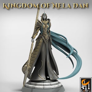 Hoge elfenkoningin. Mirosi. Edele elf. Lord of the Print. D&D, RPG, Pathfinder, harsminiatuur, beeldje. Fantasie