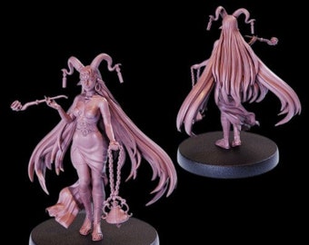 Diebling Zauberer. Zauberin. Feuermagie. D&D, Rollenspiel, Pathfinder, Resin Miniatur, Figur