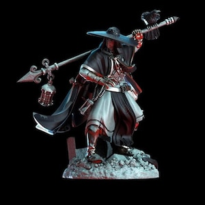 Death servant Acolite. Warrior. Fighter. Caster.  D&D, RPG, Pathfinder, Resin Miniature,