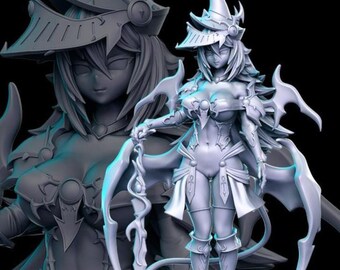 Pinup Anime sorcerer. Enchantress. Samurai . D&D, RPG, Pathfinder, Resin Miniature, Figurine