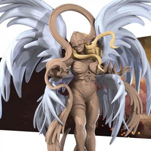 Celestial Fallen Angel. Seraphim, Archangel D&D, RPG, Lord of the print, Pathfinder, Resin Miniature, Fantasy