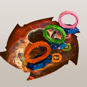 Painted Twilight Imperium 4 Wormhole tokens