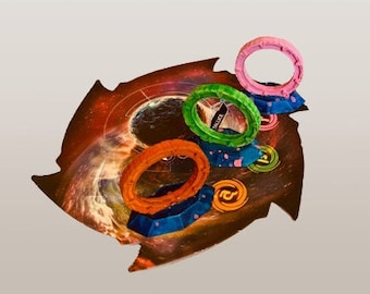 Painted Twilight Imperium 4 Wormhole tokens