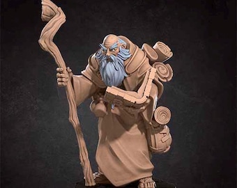 Human wizard.  Elder Scholar. D&D, RPG, Pathfinder, Resin Miniature, Dnd, Fantasy figurine