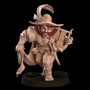 Halfling male. Bard, Paladin, Ranger.  D&D, RPG, Pathfinder, Resin Miniature, Dnd, Fantasy figurine
