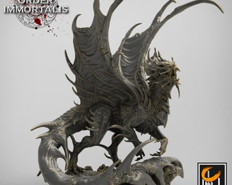 Elder blood dragon. Lord of the Print. D&D, RPG, Pathfinder, Resin Miniature, Figurine. Fantasy