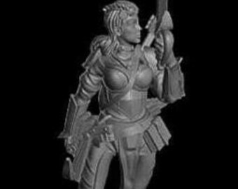 Human bard female. Minstrel. D&D, RPG, Pathfinder, Resin Miniature, Figurine