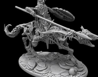 Undead viking. Drugar Rider. D&D, RPG, Pathfinder, Resin Miniature, Figurine