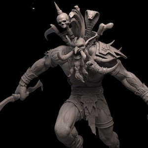 Vol Jin troll. D&D, RPG, Pathfinder, Resin Miniature, Figurine