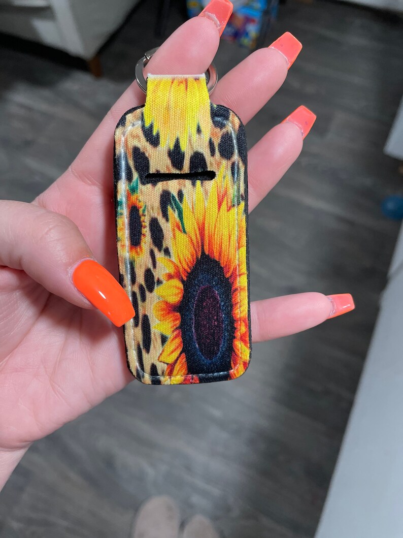 cowhide farmhouse style Print keychains Cheetah print Chapstick holder keychains