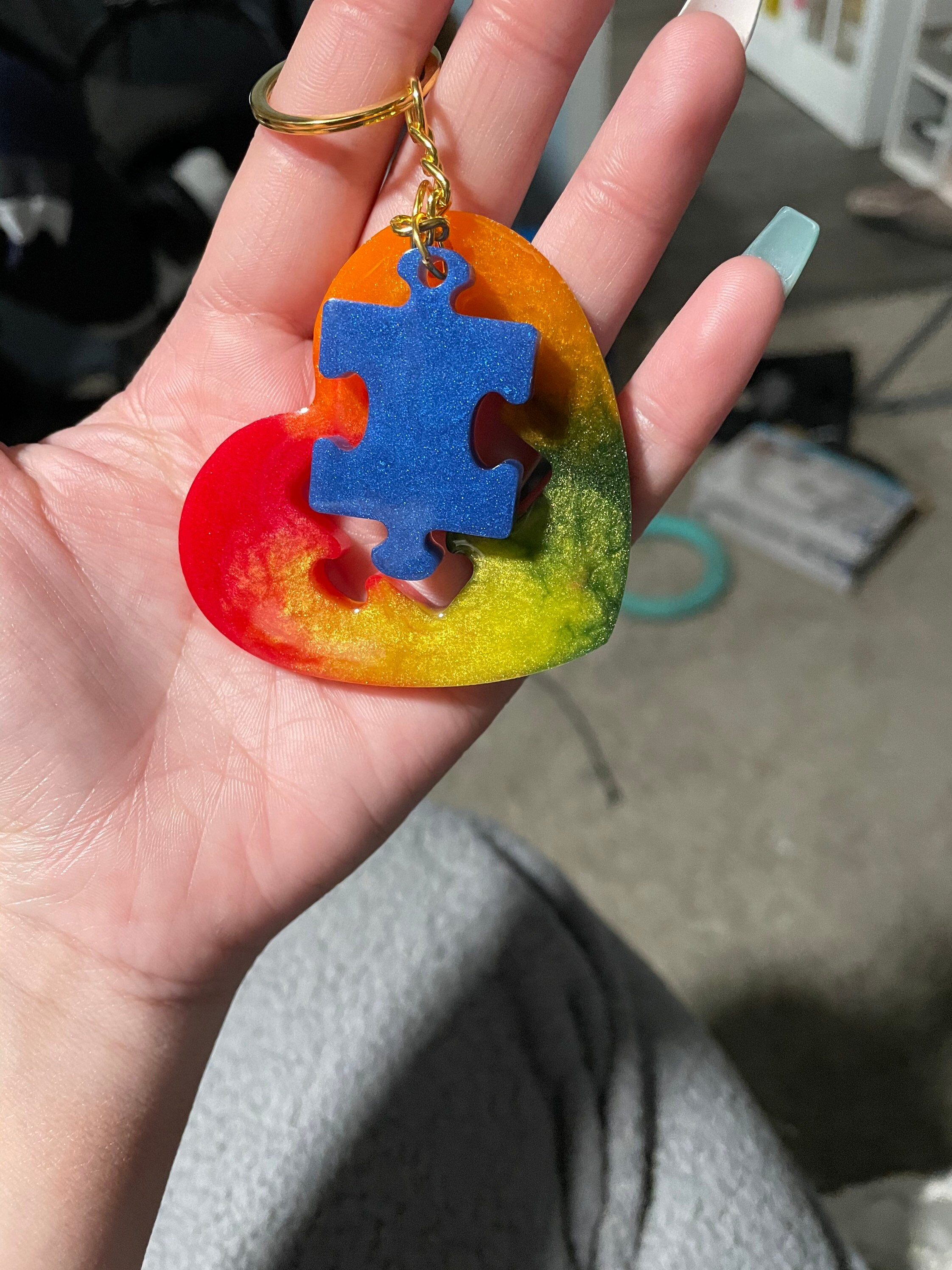 Autism keychain Etsy