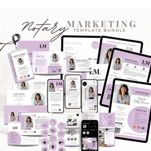 Notary Marketing Templates, Notary Marketing Bundle, Notary flyer Design, Notary Agent Templates, Notary Signing Agent Kit, Notary Branding