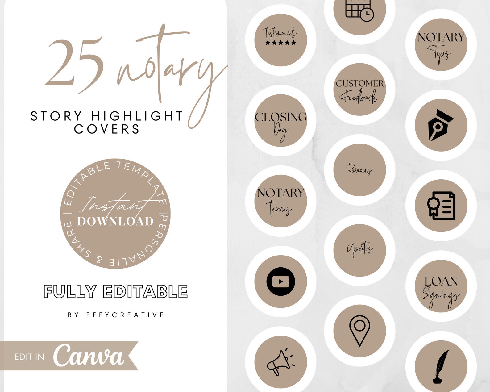 25 Notary Highlight Covers Social Media Posts Notary - Etsy