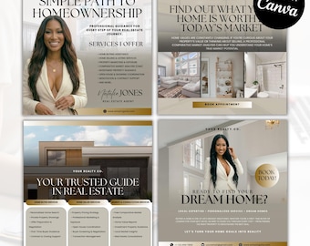 Realtor Flyer Templates | Digital Real Estate Marketing | Instagram Social media Flyers | Instant Download