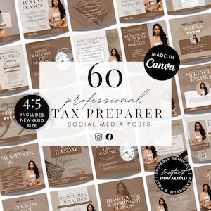 Könnte beinhalten: Eine Sammlung von 60 Social-Media-Posts für professionelle Steuerberater. Das Design zeigt eine Frau in einem beigen Blazer mit Textüberlagerungen in einer neutralen Farbpalette. Enthält eine Rastergröße von 4:5 und wurde in Canva erstellt.