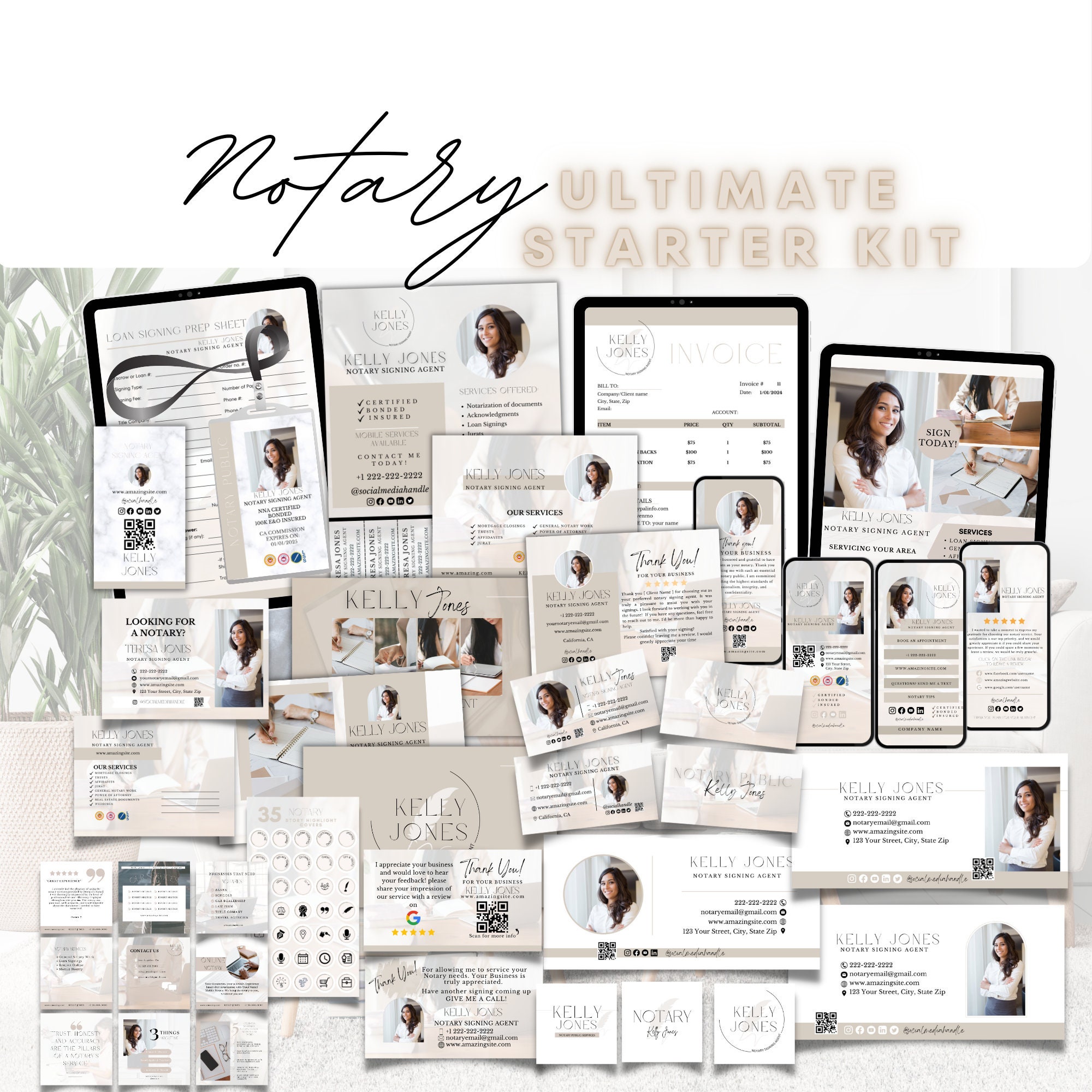 Notary Starter Kit Notary Marketing Loan Signing Agent Etsy