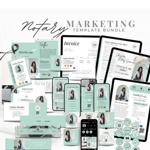 Notary Marketing Templates, Notary Marketing Bundle, Notary flyer Design, Notary Agent Templates, Notary Signing Agent Kit, Notary Branding