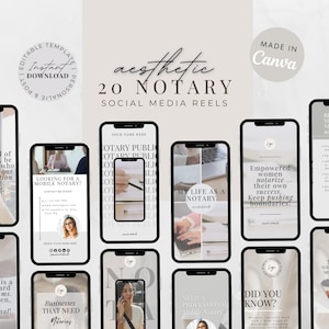 Notary Instagram Reels Bundle | Social Media Templates for Notaries & Loan Signing Agents | Marketing Content for Instagram