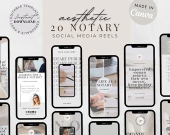 Notary Instagram Reels Bundle: Social Media Templates (Digital Download)