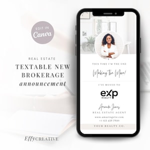 Faire-part d'une nouvelle maison de courtage, Carte texte J'ai déménagé, Marketing immobilier, Carte texte pour agent immobilier, Cartes immobilières modernes, Texte nouvelle maison de courtage