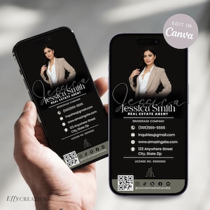 Realtor Textable Business Card, Real Estate Business Card, Realtor Business Card, Real Estate Agent, Editable Template, Realtor Digital Card